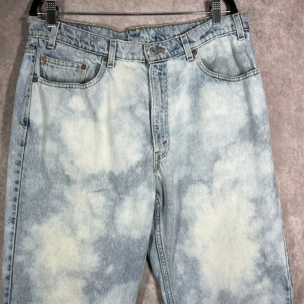 Vintage Levi's 550 Jeans Mens 38X30 Blue Acid Wash Denim Tapered Relaxed Fit 90s